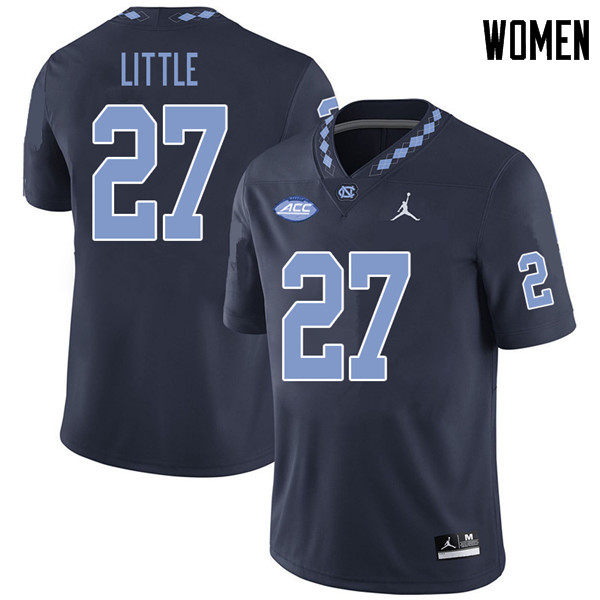 Jordan Brand Women #27 Chavis Little North Carolina Tar Heels College Football Jerseys Sale-Navy